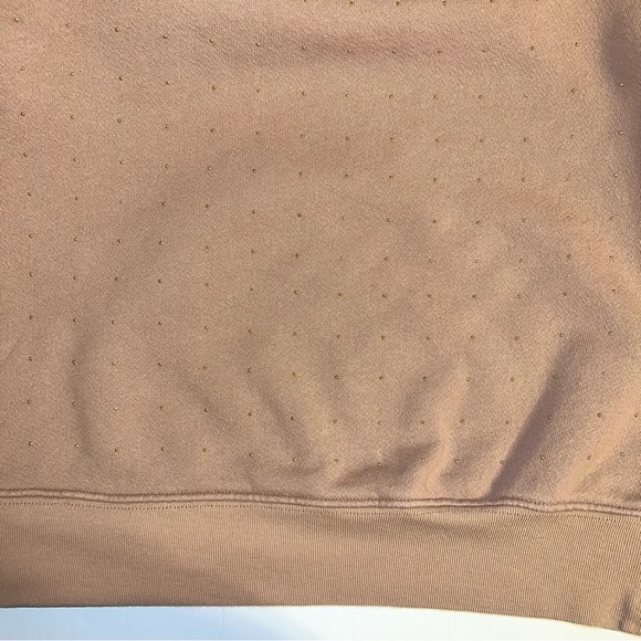 A.L.C. Women’s Embellished Crew Neck Sweatshirt Light Brown Sz S - Picture 7 of 13